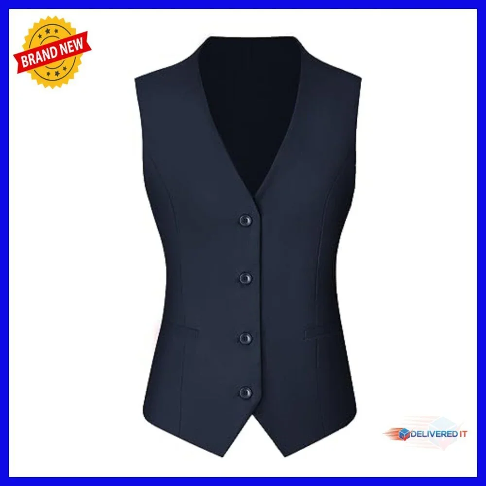 Slim Fit 3 Piece Suit Set Blazer Vest Pants Business Office Professional